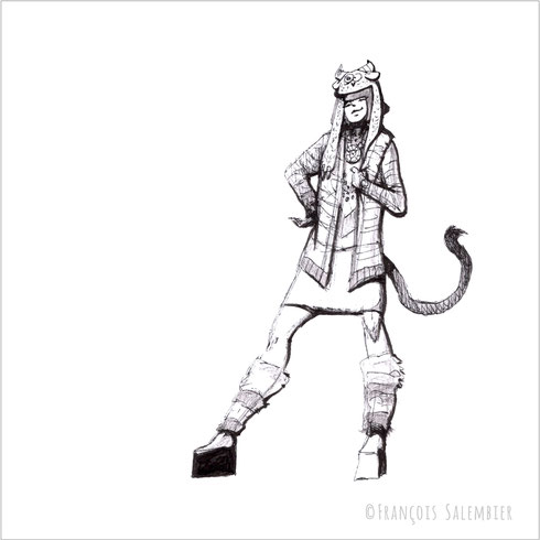 characterday - dessin du jour - harajuku fashionista - character - charadesign 