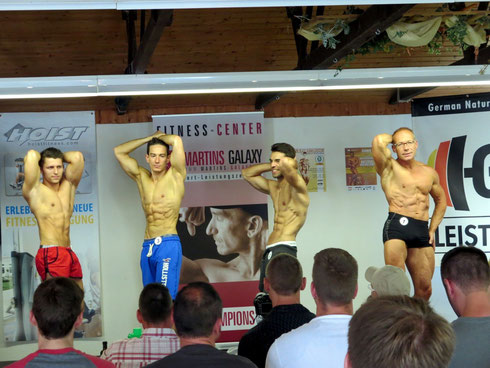 Bild ALLER Finalteilnehmer: Von links nach rechts: Andreas Ewert; Dominic Schaaf; Fabian Getto (Overall SIEGER); Jens Berthold