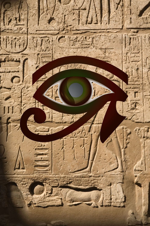 L'Occhio destro di Horus secondo la rappresentazione degli Egizi, immagine del Sole