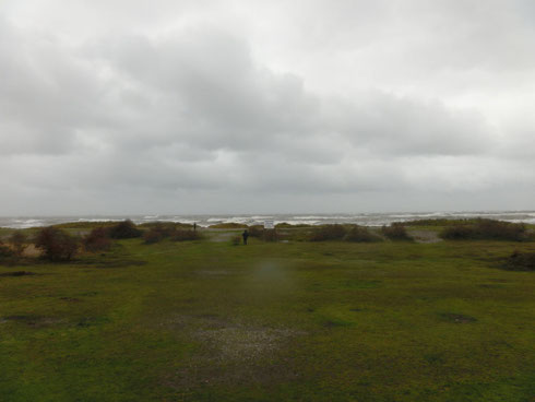 Foto von tosenden Wellen am Wenkendorfer Strand.