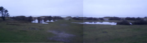Wenkendorfer Strand am Tag danach. Wieder der Blick vom Deich nach Norden...