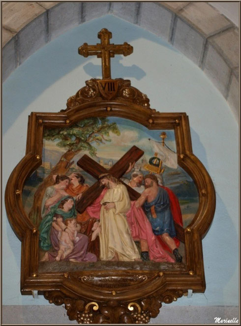 L'église Saint Pierre de Laruns, Vallée d'Ossau (64) : un tableau de Chemin de Croix