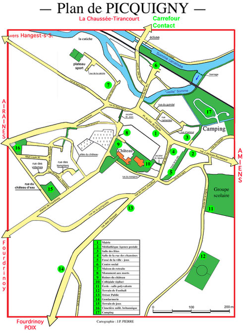 Plan de Picquigny points d'intérêt