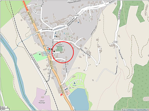 Accès à l'église de la Roche-de-Rame. Doc d'origine Openstreetmap