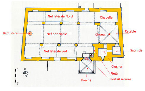 Plan de l'église Saint-Etienne
