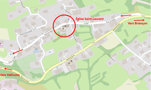 Eglise Saint Laurent des Vigneaux - Support Openstreetmap