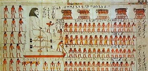 Mur peint de la tombe de Djéhoutyhotep. Credit: Al-Ahram Weekly/Fundamental Research on Matter (FOM)