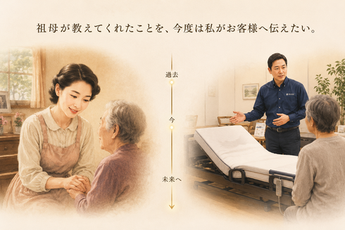 私の祖母が教えてくれたことを、今度は私がお客様へ伝えたい。 電動ベッドをすすめる理由 / スリープキューブ和多屋
