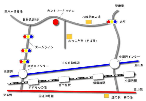 富士見高原MAP(地図)