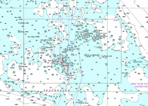 Seychelles fishing sea nautic chart