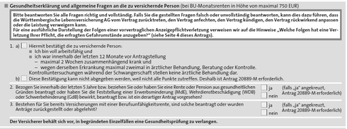 Berufsunfähigkeitsversicherung ohne Gesundheitsprüfung - Württembergische