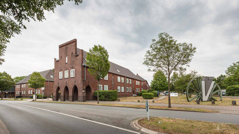 Die Arbeitersiedlung Repelen in der Kamperstraße in Moers im Ruhrgebiet