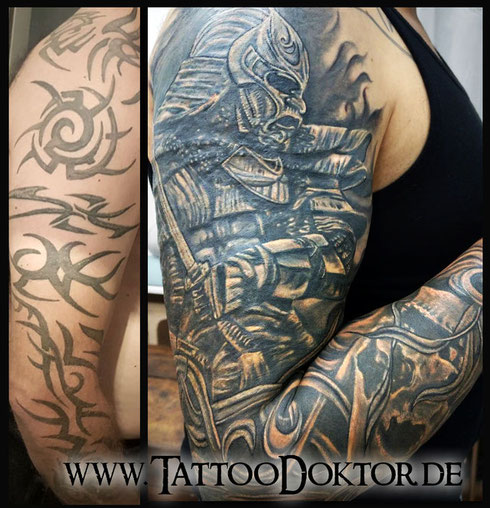 Tattoo Samurai, Cover up Tattoo Samurai, TattooRitual Rostock, Tattoo Rostock, Tattoostudio Rostock