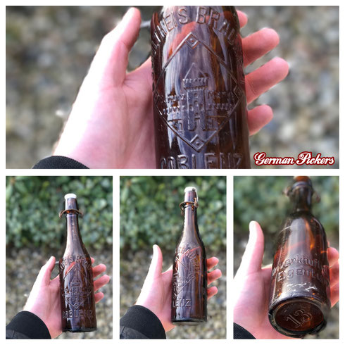 Historische / Antike Bierflasche:  Schultheis Brauerei  Koblenz Weissenthurm  aus dem Jahr 1913 