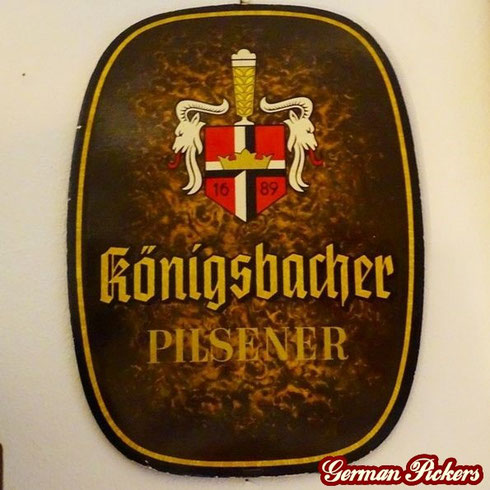 Königsbacher Pilsener - Pappschild  Koblenz um 1950 