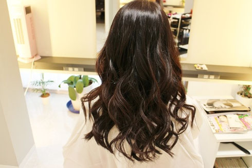 ロングヘアの縮毛要請