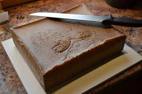 Soap with honey-caramel.