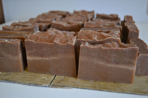 Soap with red clay.