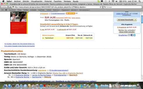 Puesto 1 en Amazon Alemania. 48 en Bildung.