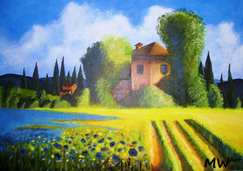 Acrylbild - Toscana