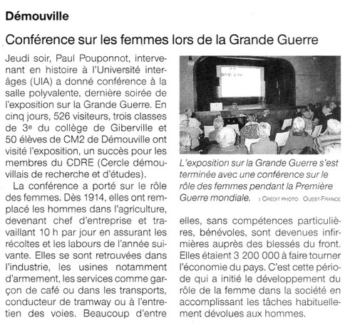 Article Ouest-France du 24/11/2018