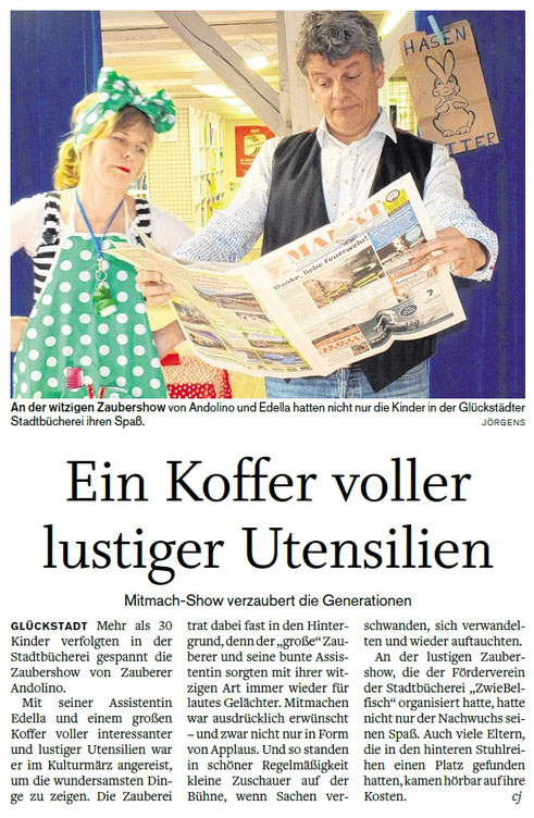 Ein Koffer voller lustiger Utensilien