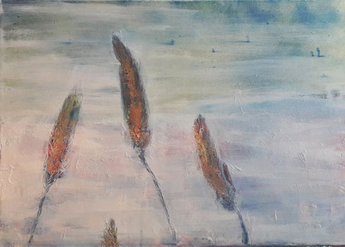 " Stille " , Acryl auf Leinwand , 50x70cm ,  BNr. 311 wurde inzwischen umgearbeitet