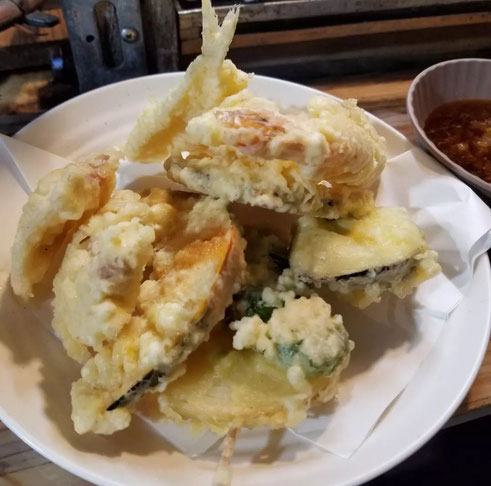 屋台：とん吉、料理：天ぷら1人前