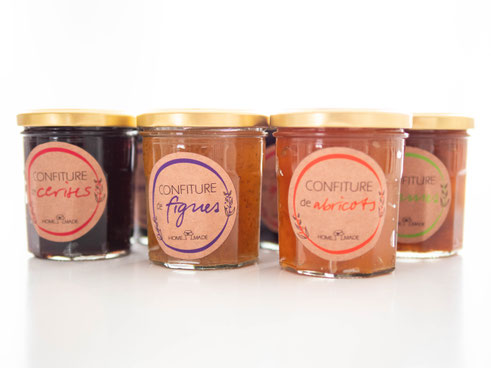 Création étiquettes pot de confiture - Graphiste Sarthe