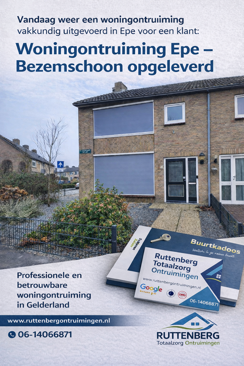 Woningontruiming Epe, Ruttenberg ontruimingen Epe is het lokale bedrijf in de regio