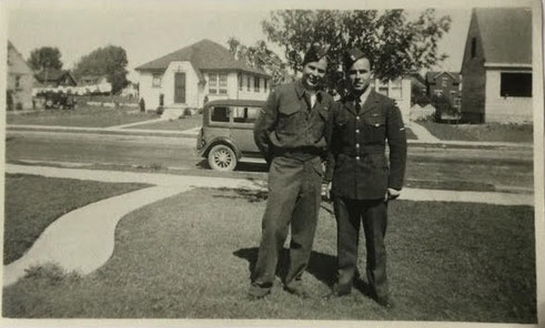 Fred Larson Kristensen and Peter Brennan.  London, Ontario, Canada, 24 August 1944.