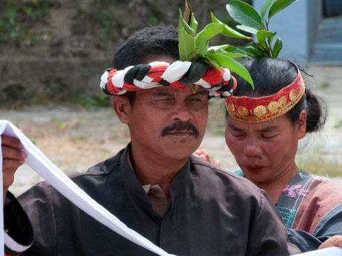 Batak bevolking op Samosir bij Sumatra