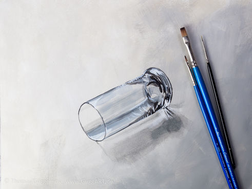 Glas malen in Acryl - Realistisch malen mit Acrylfarben