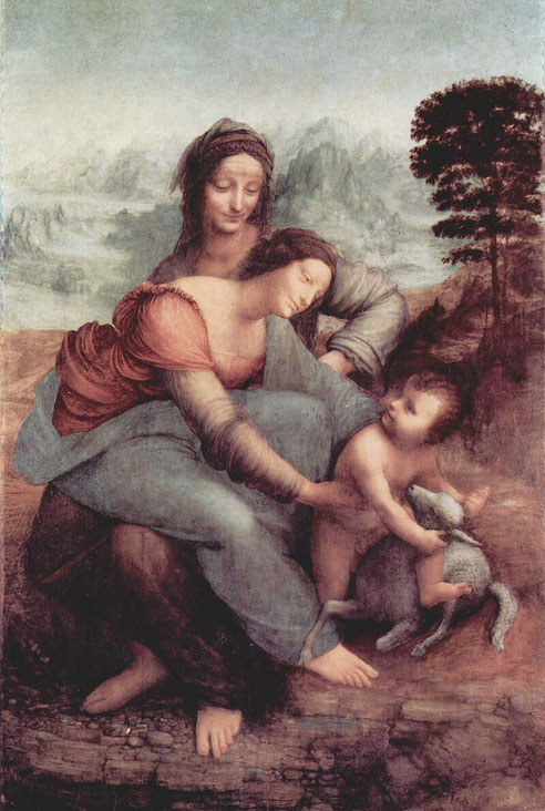 Léonard de Vinci - La Vierge, l'enfant Jésus et Sainte-Anne