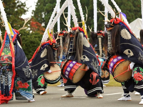 令和６年10月　岩手県立農業大学校農業祭での演舞の写真