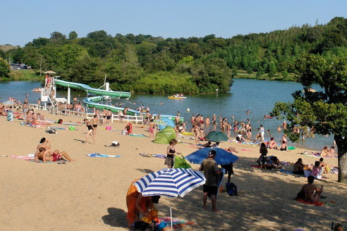 belle plage au lac