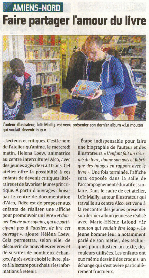 article Courrier picard 14 janvier 2012
