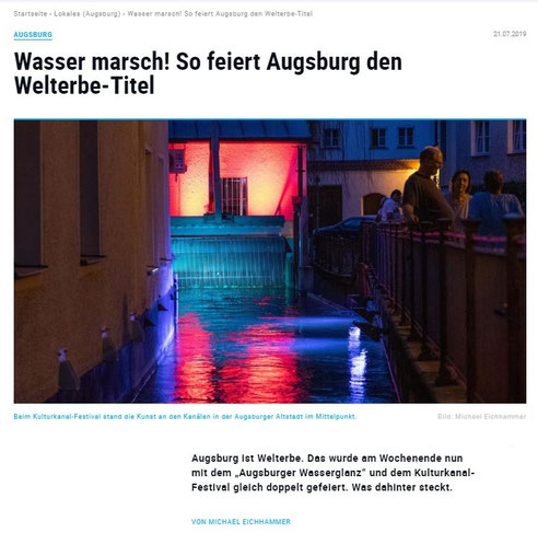 Stadtillumination - Illumination - WASSER - KRAFT - LICHT Wolfgang F. Lightmaster - Stadt Augsburg Welterbe - Augsburger Allgemeine Zeitung online