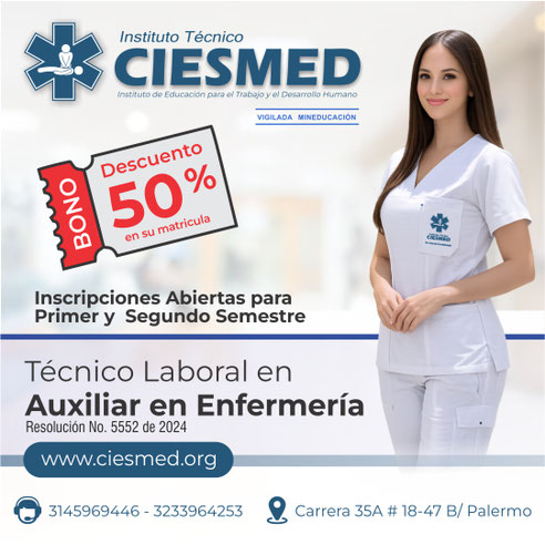 Técnico Laboral en Auxiliar en Enfermería CIESMED