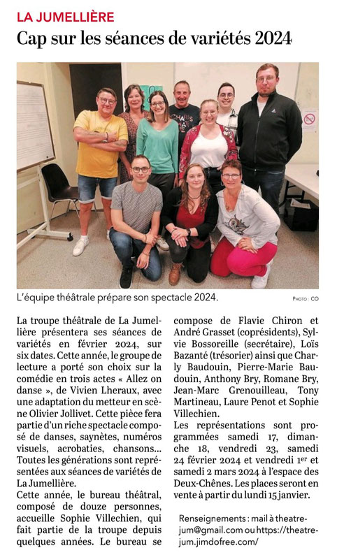 Courrier de l'Ouest du 29/09/2023