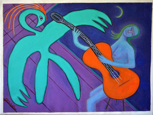 "Girl with Guitar V"