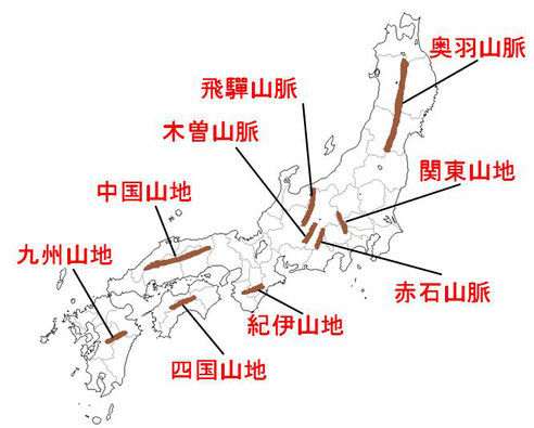 中学地理 日本の地形 解説 ざっくり 教科の学習