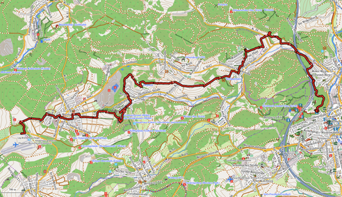 GPXTrack 18,5 km -  Etappe 1 auf dem WW-Steig Breitscheid - Herborn