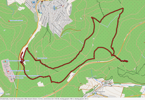 GPXTrack 12 km Wanderung im "Allgäu des Siegerlands"  - und die Heide brennt!"