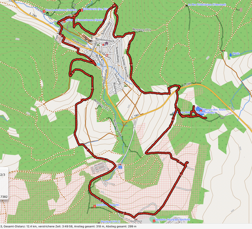 GPXTrack "12,5 km Panoramaweg Emmerzhausen"