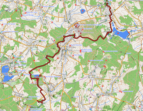 GPXTrack 19 km -  Etappe 4 auf dem WW-Steig Hofgut Dapprich - Rehe