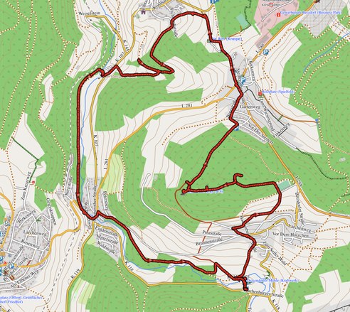 GPXTrack 11 km Aussichtsreiche Mühlenwanderung