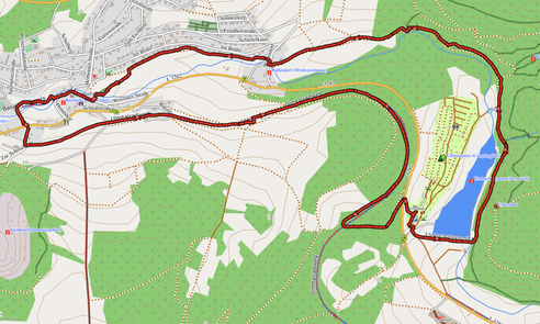 GPXTrack 8 km Wanderung Kleiner Wäller Nr. 10: "Basalt und Wasser"