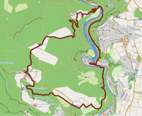 GPXTrack 13 km Rundwanderung auf dem Fürstenweg