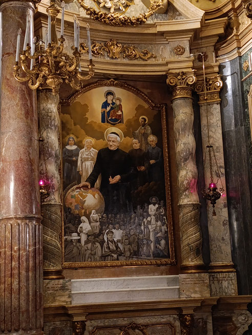 SAN GIUSEPPE ALLAMANO, olio su tela (187x307 cm), 2025. Santuario della Consolata, Torino.